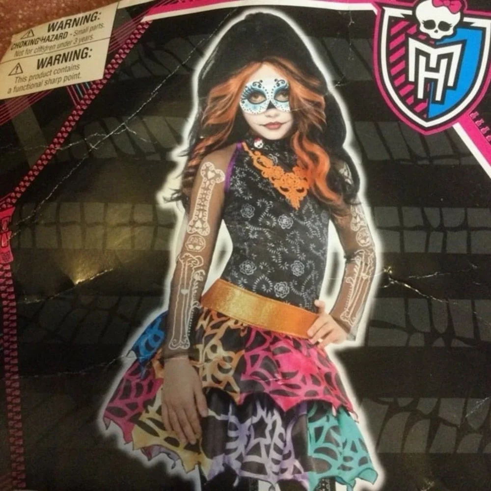 Monster high skelita‎ calaveras costume  Size 8-10